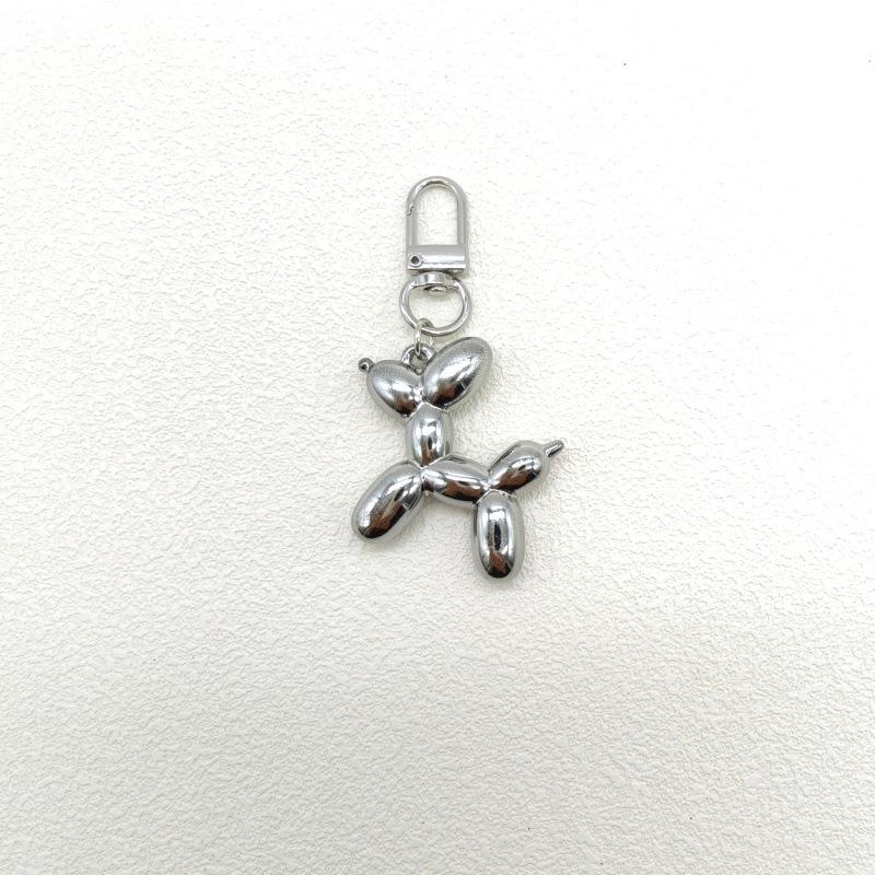 Color-Plated Balloon Dog Acrylic Keychain Pendant