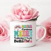 Intelligent Loving Brave Mother Spanish Print Enamel Coffee Mug Drinks Milk Cup Camping Mugs Birthday Mother's Day Gift for Mom