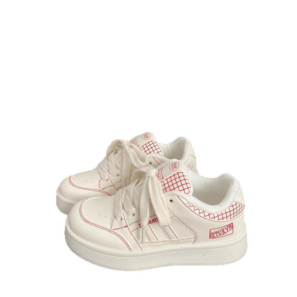 2025 spring new popular women's shoes student versatile sports and leisure little white shoes ins street shooting trendy shoes bread shoes