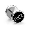 1Pc Punk Black Stainless Steel Round Stud Earrings Women Men Gothic Tunnel Barbell Dumbbell Earings Ear Piercing Zircon Gifts