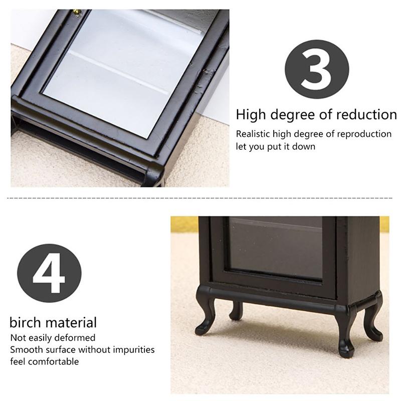 1:12 Dollhouse Miniature Showcase Storage/Display Cabinet Locker Furniture Decor