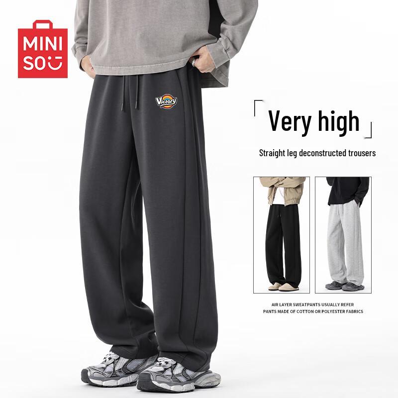 

MINISO Men s Basic Loose Fit Casual Sweatpants XL