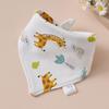 Super Soft Cotton Infant Bib & Neck Warmer - Anti-Spit Up, Autumn/Winter Triangle Scarf