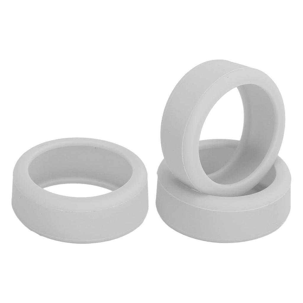 3PCS Silicone Ring Covers for Smart Ring Scratch Resistant Skin Friendly Elastic Ring Protector Protective Sleeve Grey S for Size 6 7 8 9 10