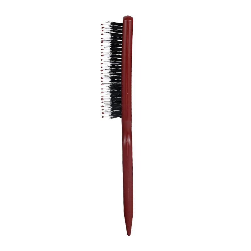 Boar Bristle Teasing Brush Comb With Rat Tail For Hair Sectioning For Edge Control Backcombing Smoothing Styling Hair Tool