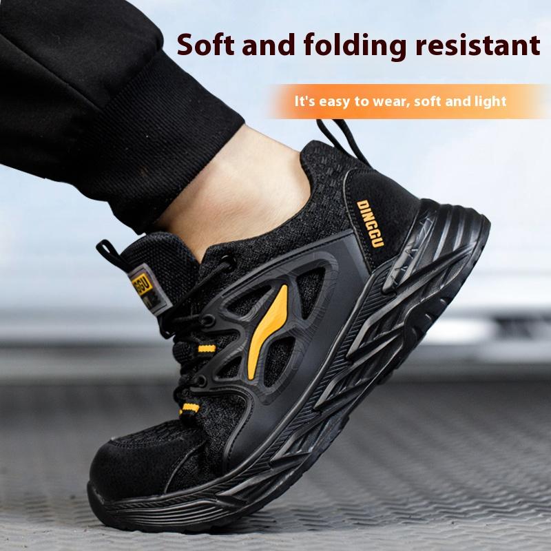 Breathable Work Safety Shoes Men Lightweight Protective Work Sneakers Anti-smash Anti-puncture Indestructible Men Safety Boots