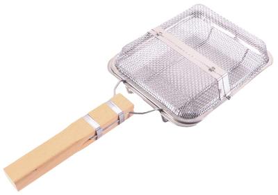 Kanda Ginkgo Nut Stainless Made In Japan with Wooden 043059 (Kanda) Roaster, Steel, Small, (Tsubame-Sanjo), Handle,