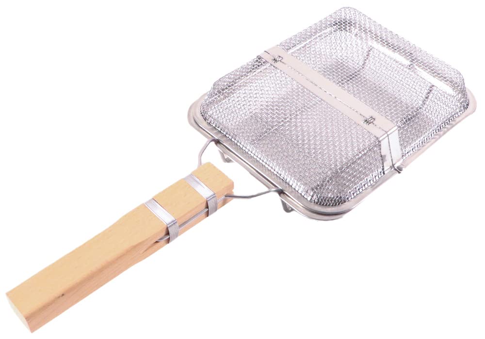 Kanda Ginkgo nut stainless made in Japan with wooden 043059 (Kanda) roaster, steel, small, (Tsubame-Sanjo), handle,