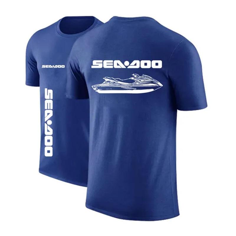 2026 Sea Doo Seadoo Moto New Summer Men's Brand T-Shirt Short Sleeve Round Neck Casual Fit Comfortable Quick Drying T-shirt Tops