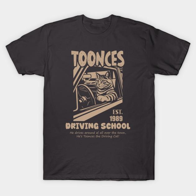 

Men Black Print T-shirt Toonces The Driving Cat No-Cut Transfer Paper Print Cotton Tshirt 4XL асфальт