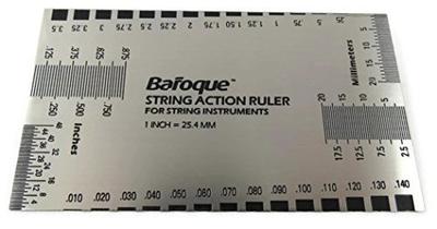 Baroque String Action Ruler for String Fret Saddle Nut Height Adjustment