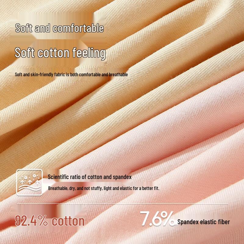 GUJIN Women's 10A Antibacterial High-Waist Cotton Briefs