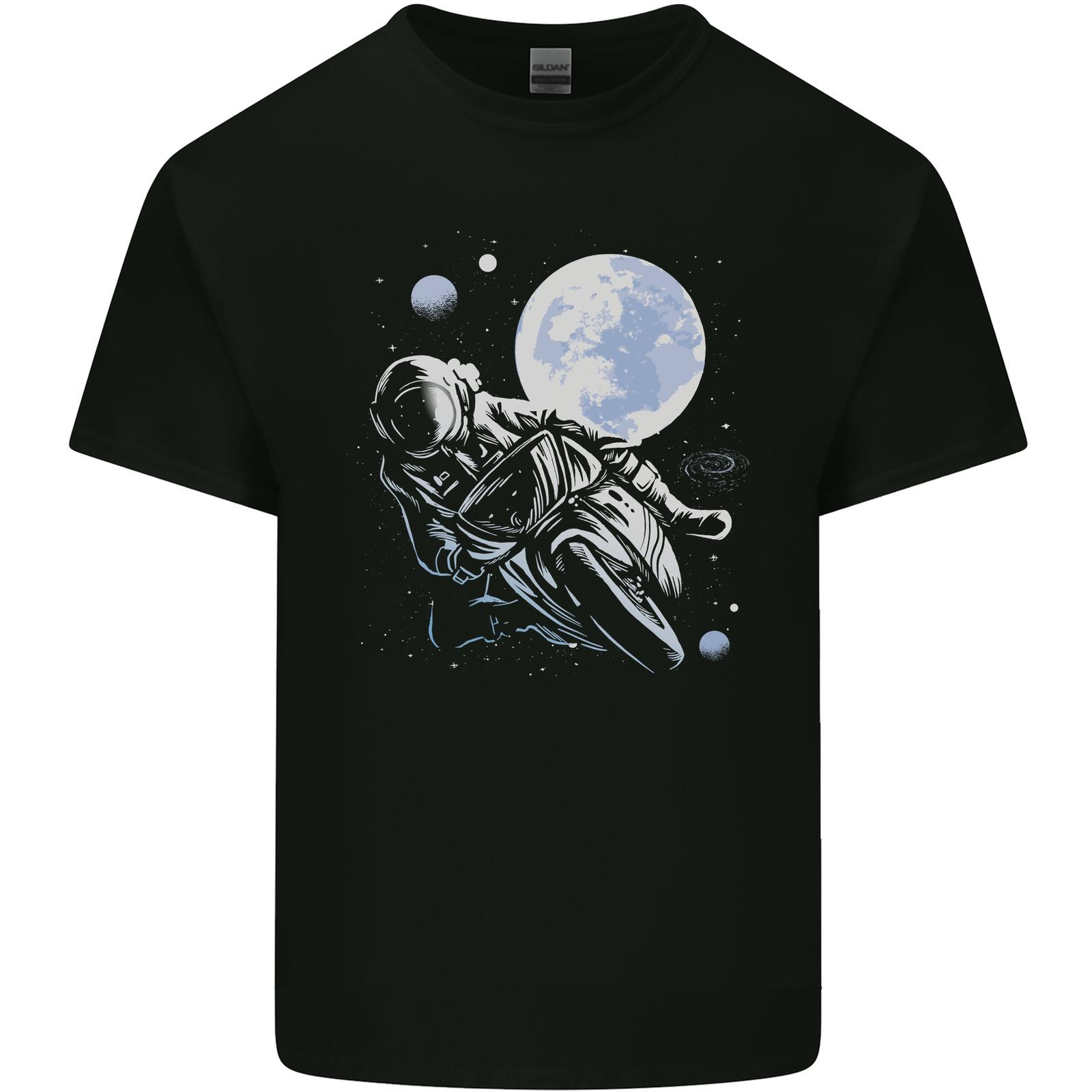

Biker Astronaut Space Motorbike Motorcycle Mens Light Cotton T-Shirt Mens Womens Tees Top L