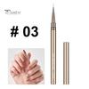 1/5Pcs Nail Art Brush Ultra-fine Nylon Hair Comfortable Grip Metal Body Portable Beginner Professional DIY Nail Art Color Drawing Liner Dotting Pen
