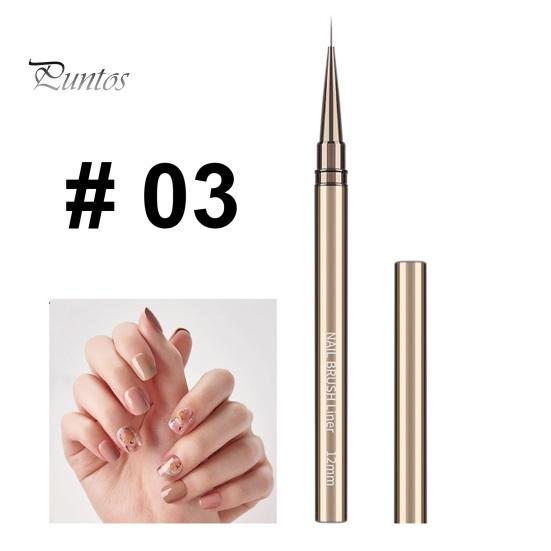 1/5Pcs Nail Art Brush Ultra-fine Nylon Hair Comfortable Grip Metal Body Portable Beginner Professional DIY Nail Art Color Drawing Liner Dotting Pen