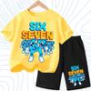 New 67 Number Six Seven Print Kids Cool Summer T-shirt 3-12Yrs Clothes Cartoon Short-sleeved+Shorts Boys Girls Sports Casual Set