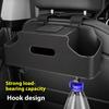 Car Back Seat Organizer with 2 Drink Cup Holder And Tissue Box Waterproof Faux Leather Car Storage Rack