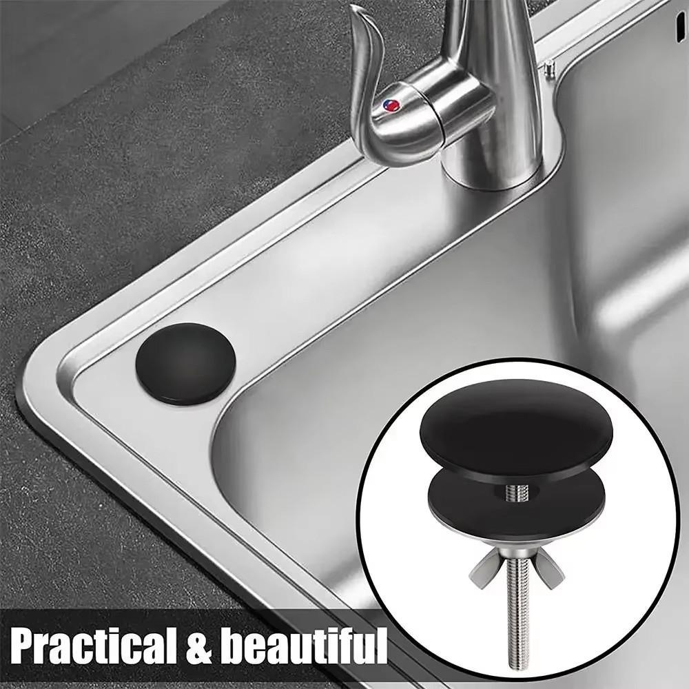 Black Color Faucet Hole Cover Finishing Cover M6 Sink Tap Hole Cap Leak-proof Sturdy Construction Kitchen Sink Hole Plug