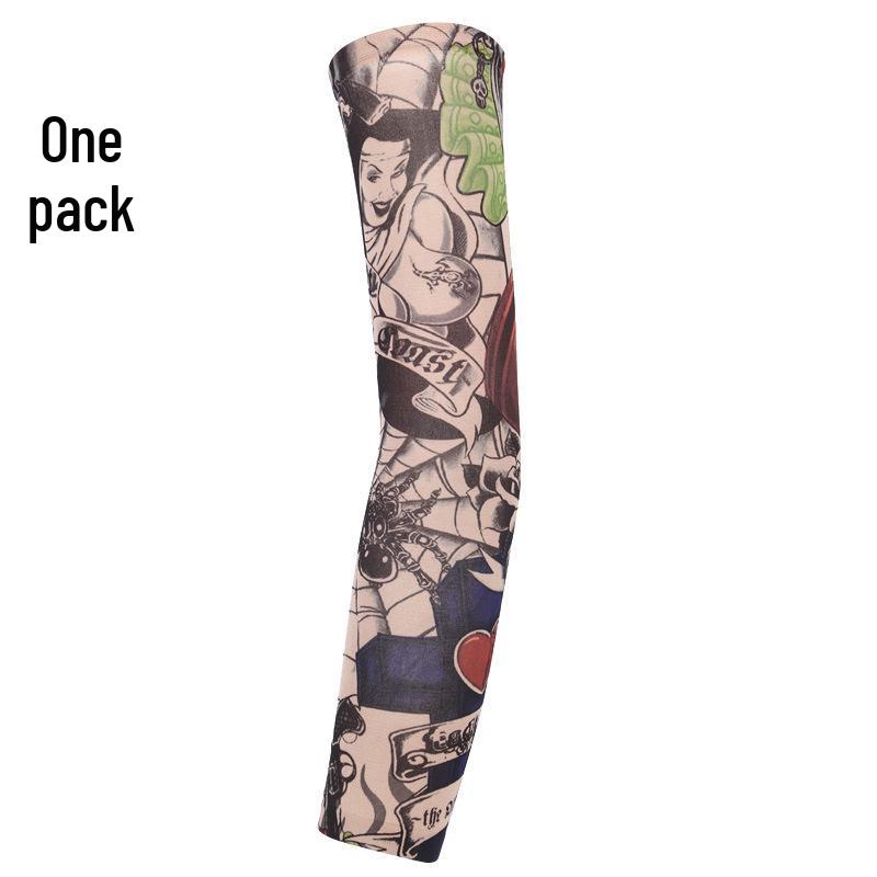 Seamless Outdoor Flower Tattoo Arm Sleeve - UV Protection for Cycling In Various Colors