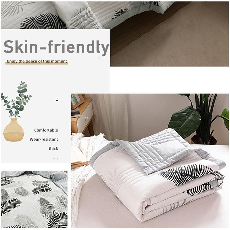 Sommer-Kühldecke, kühlende Faser, atmungsaktiv, weich, kühlende Steppdecke, maschinenwaschbar, Klimaanlagen-Steppdecke