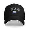 Orgoglio Bandiera Finlandese Finlandia Paese Estivo Cappellini da Baseball WoUnisexs Unisex Unisex Cappelli da Papà da Spiaggia Cappellino a Vischiera