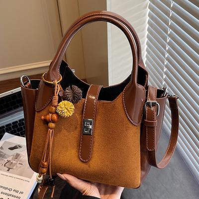 Borsa a Secchiello Portatile ad Alto Livello di Aspetto, Borsa Monospalla Semplice e alla Moda, Borsa da Donna Casual ed Elegante