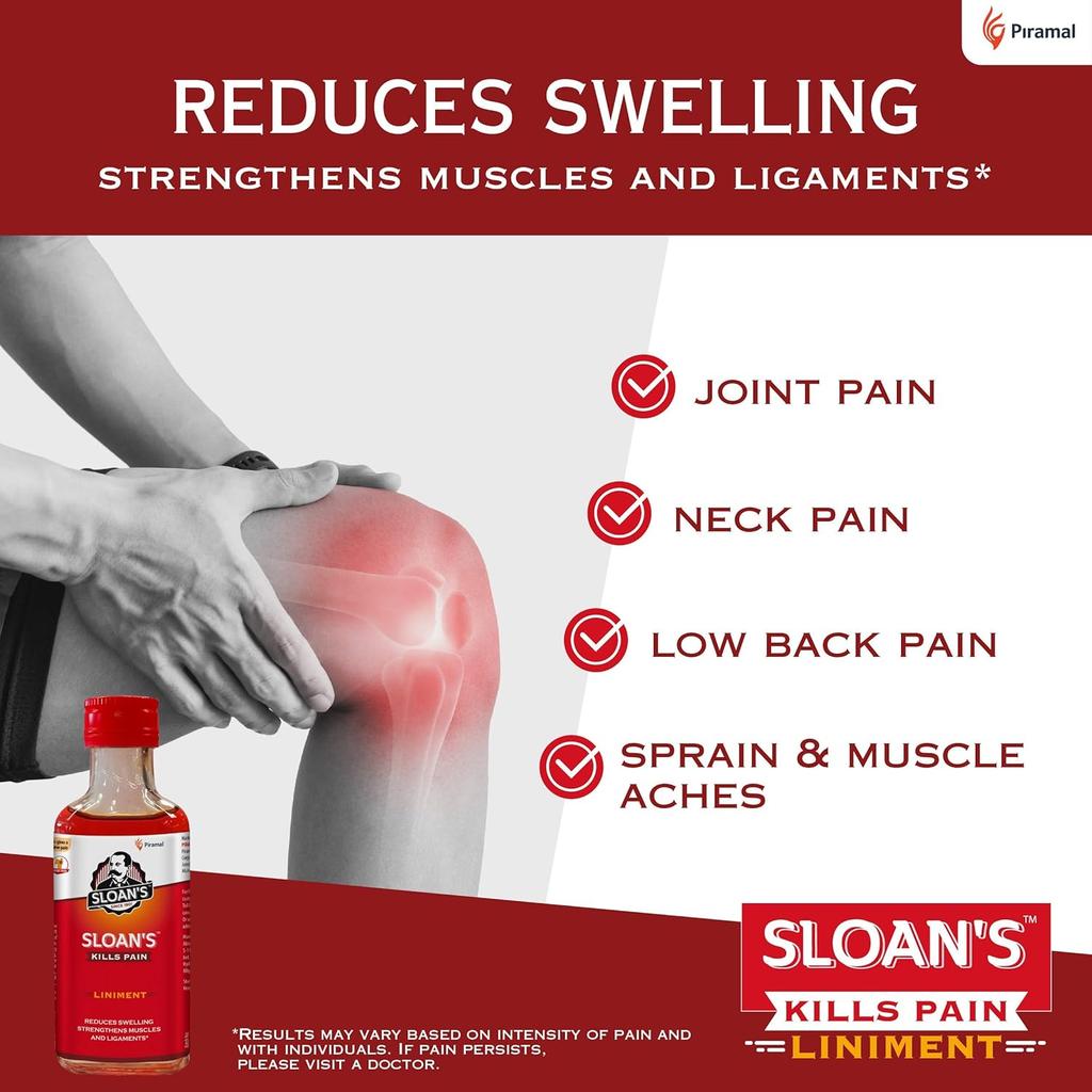 Sloan's Liniment Oil 71 ml Pack Of 3 | Ayurvedic Pain Relief For Muscles Joints Sprains Back Shoulder | Heat Action Formula Since 1901