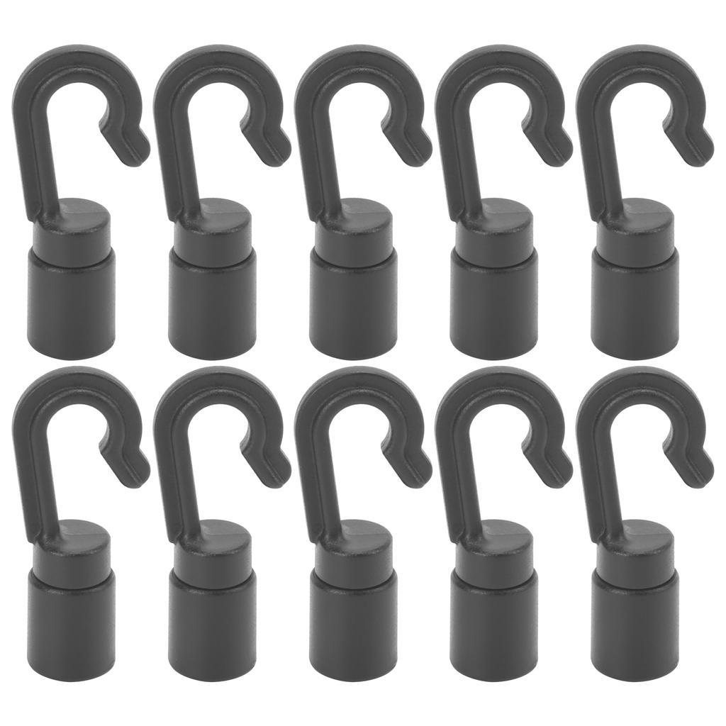 10Pcs Kayak Canoe Bungee Shock Cord Hooks Plastic Cord Rope AntiCorrosion Hooks for Boat