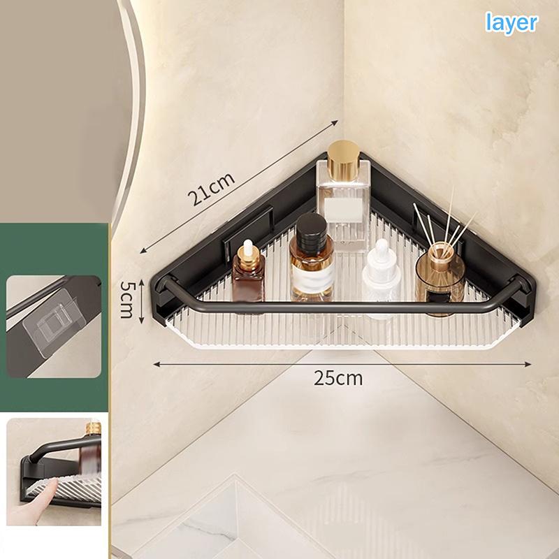 Bathroom Corner Storage Rack, Toilet Shelf, Bathroom Triangular Shelf, Wall-Mounted Storage Rack, Bathroom Accessories
