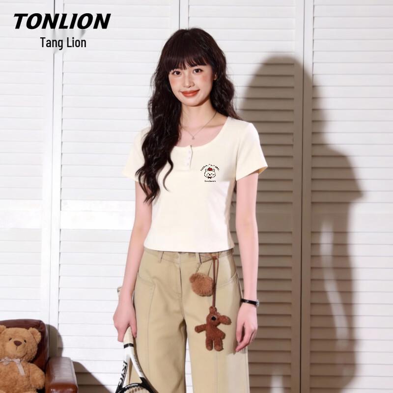 Women s Slim Fit U-Neck Short-Sleeve T-Shirt M