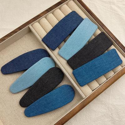 Koreanischer Retro Jeansblauer Haarclip: Vielseitige BB-Klammer für abstehende Haare und Pony, Neues Damenaccessoire