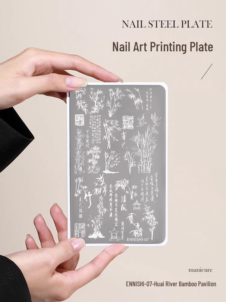 Nail Art Stamping Set: Transparent Silicone Stamper with Butterfly and Christmas Patterns