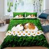 Copripiumino porcellino d'India king/queen size per bambini adolescenti ragazzi ragazze, simpatico cartone animato criceto roditore set biancheria da letto per camera da letto dormitorio