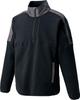ZETT Baseball Pro Status Fleece Cold Size BOF824 Half-Zip Hoodie, Weather, Black, L,