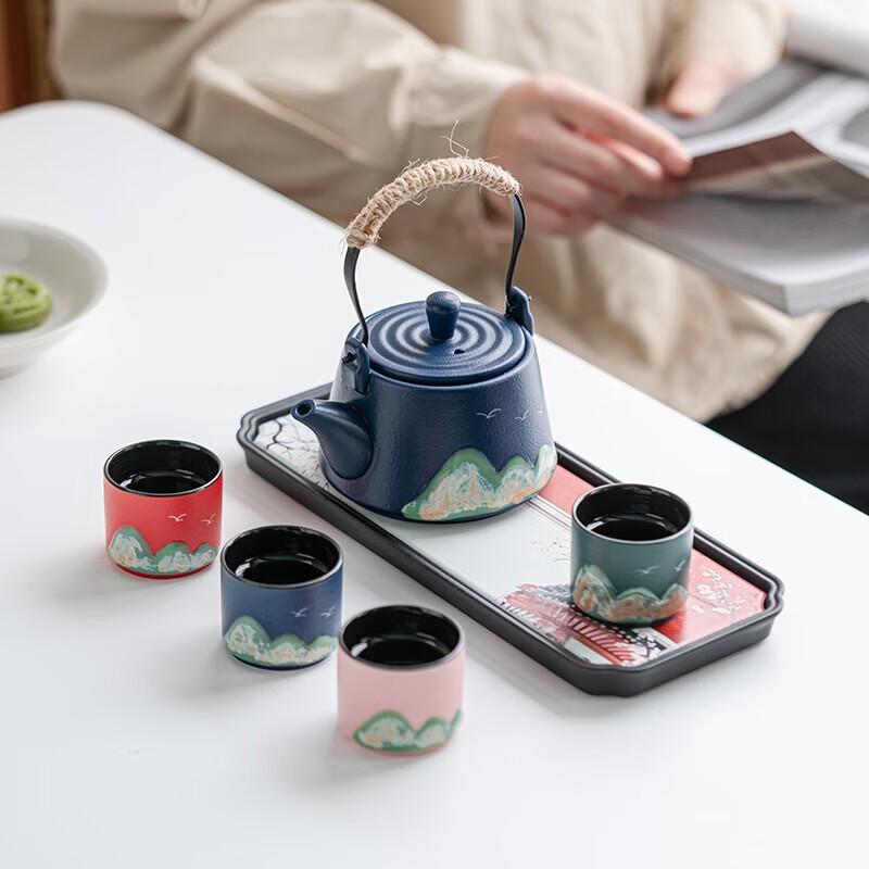 Hongyu Guochao Jiangshan Hand-painted Tea Set Gift Box