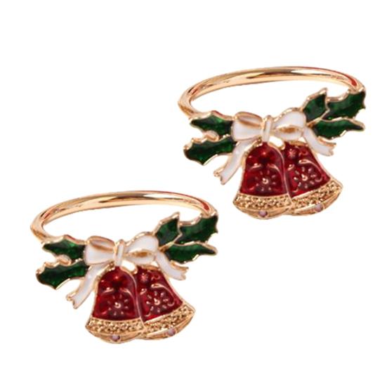 Weihnachtsserviettenringe, exquisite dekorative Serviettenschnallen aus Zinklegierung, Weihnachtsbankett, Hoteltischdekoration, täglicher Gebrauch