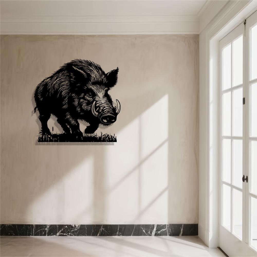 Cinghiale Decorazione da Parete in Metallo Decorazione in Ferro Regalo per Capanna di Caccia