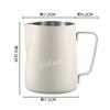 EsiFare Milk Jug for Latte Art, 350ml Stainless Steel Milk Pitcher, Espresso Milk Frothing Pitcher with Graduated Markings, Heat Resistant, Easy