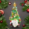 Light Up Gnomes Christmas Decorations 8" Gnome Christmas Tree With Multicolored Lights Small Pre-Lit Handmade