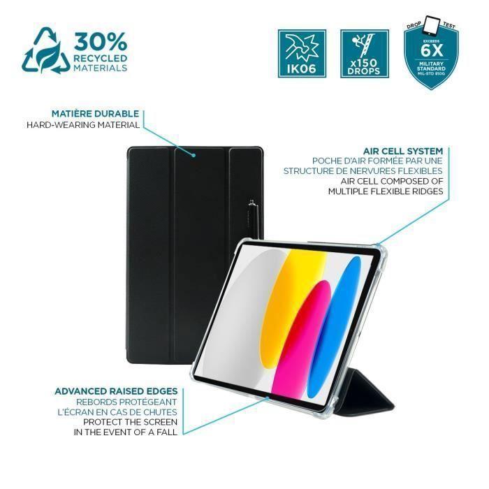 Coque de Protection Folio - MOBILIS - iPad 11" A16 &amp; 10.9" (10th gen) - Coins Renforcés - Antichoc - Noir