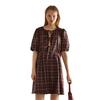 Glamorous Womens/Ladies Front Tie Puff Sleeve Mini Dress