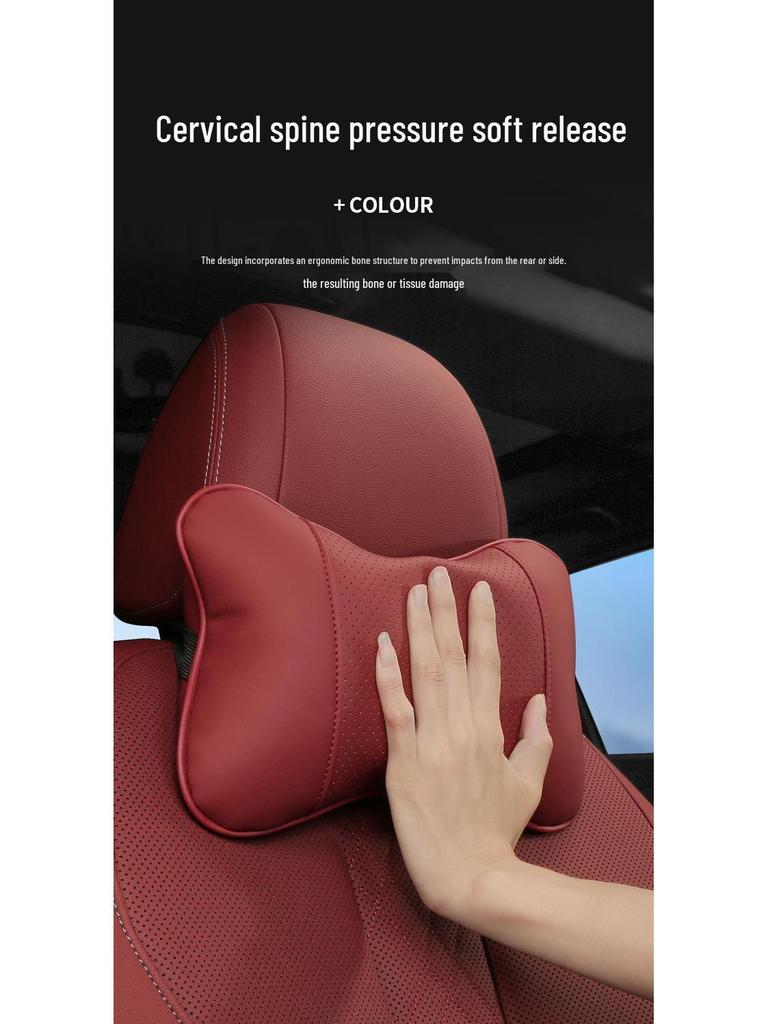 Mercedes Smart Car Headrest & Lumbar Support Cushion: Neck Protection & Hugging Pillow for Elf 1 Fortwo.