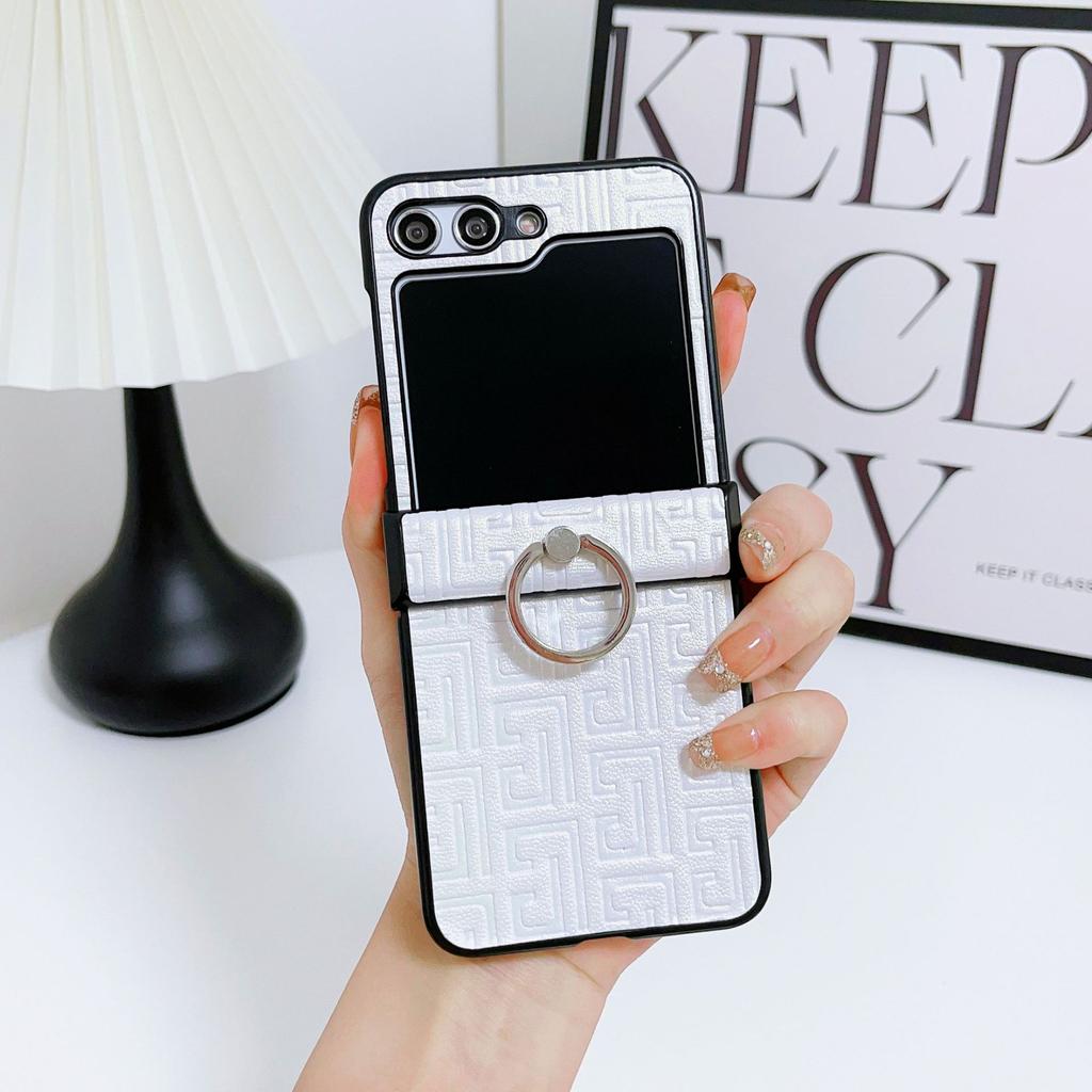 Korean zflip1 maze pattern gradual change glitter powder leather rope samsung zflip1 mobile phone case folding zflip1