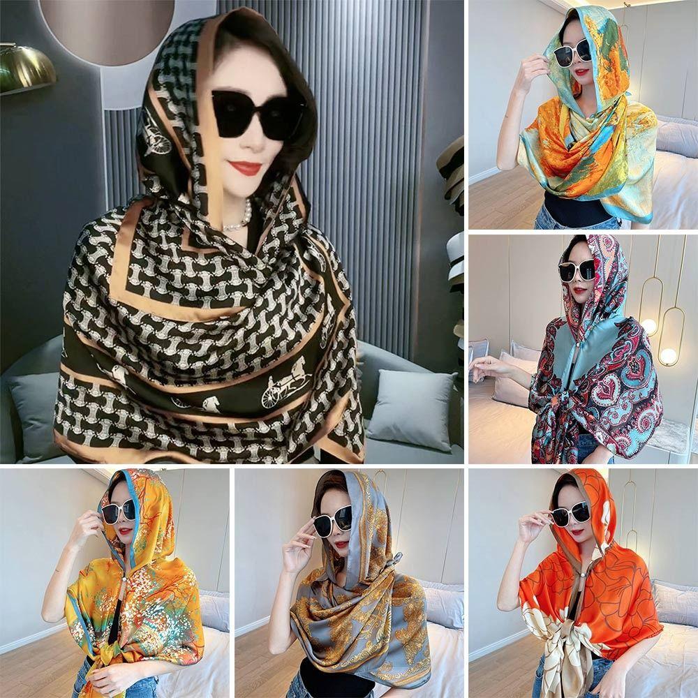 With Buckle Muslim Turban Sun-Resistant Headscarf Fashion Baotou Hat  Women