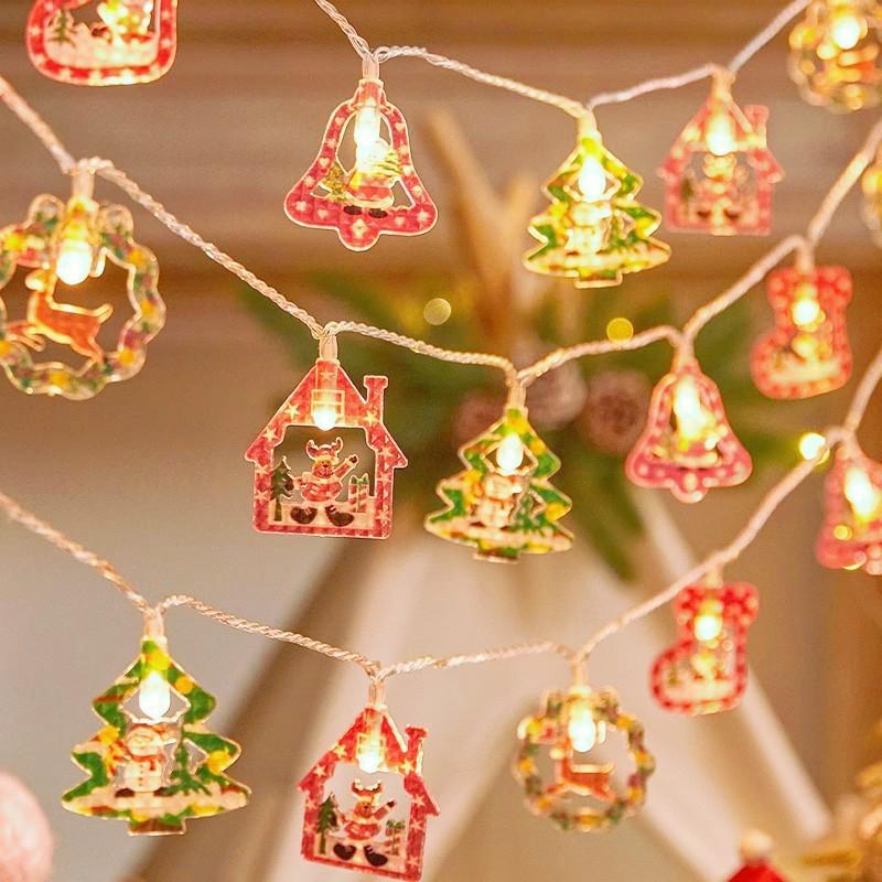 

Світлодіодні різдвяні вогні: Прикраси Санта, Сніговик та Зірка 1.5m 10 lights USB