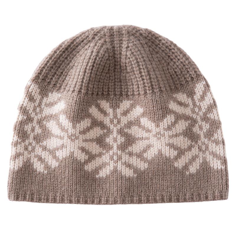 Cashmere hat for men and women, warm and cold in autumn and winter, knitted hat, outdoor cycling hat, ear protector, headgear, wool hat, cold hat.