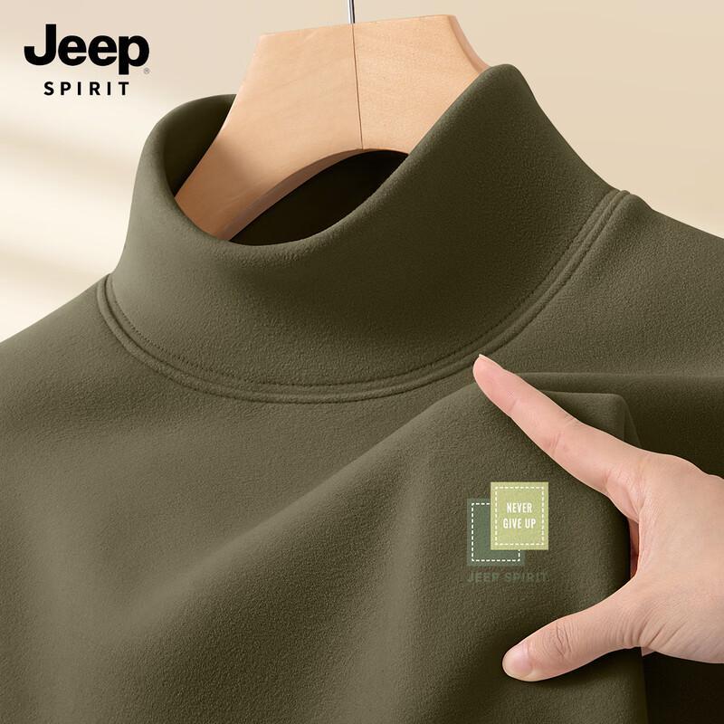 JEEP SPIRIT Men s Thermal Half-High Collar Long-Sleeve Base Layer L