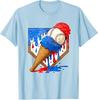 Distressed Baseball Boys Ice Cream Drip Baseball Sons Youth TShirt Summer Fashion Holiday Clothes Game Day Aesthetic Y2k Tees