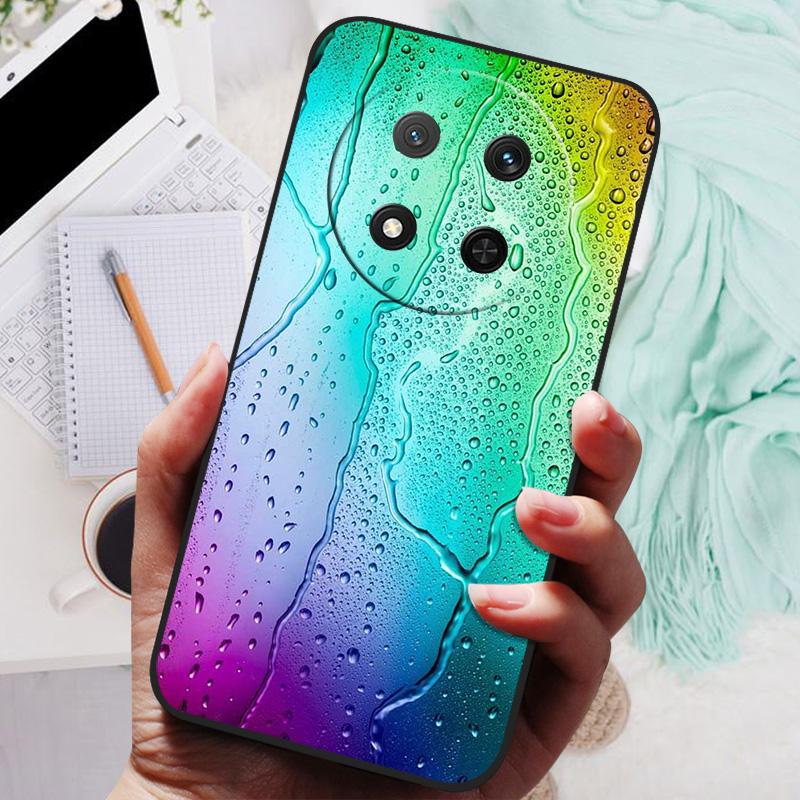 Custodia per Honor Magic7 Lite 5G Cool Black Silicone Morbido TPU Cover Posteriore Protettiva per Honor Magic 7 Lite 7Lite