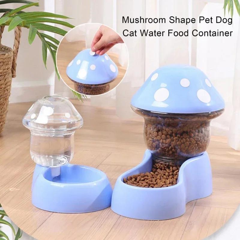 Cat Automatic Feeder Water Dispenser 350Ml/1.8Kg Large Capacity Food Container Small Dog Cat Feeding Drinking Bowl Anti Slip Decoration